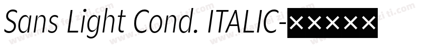 Sans Light Cond. ITALIC字体转换